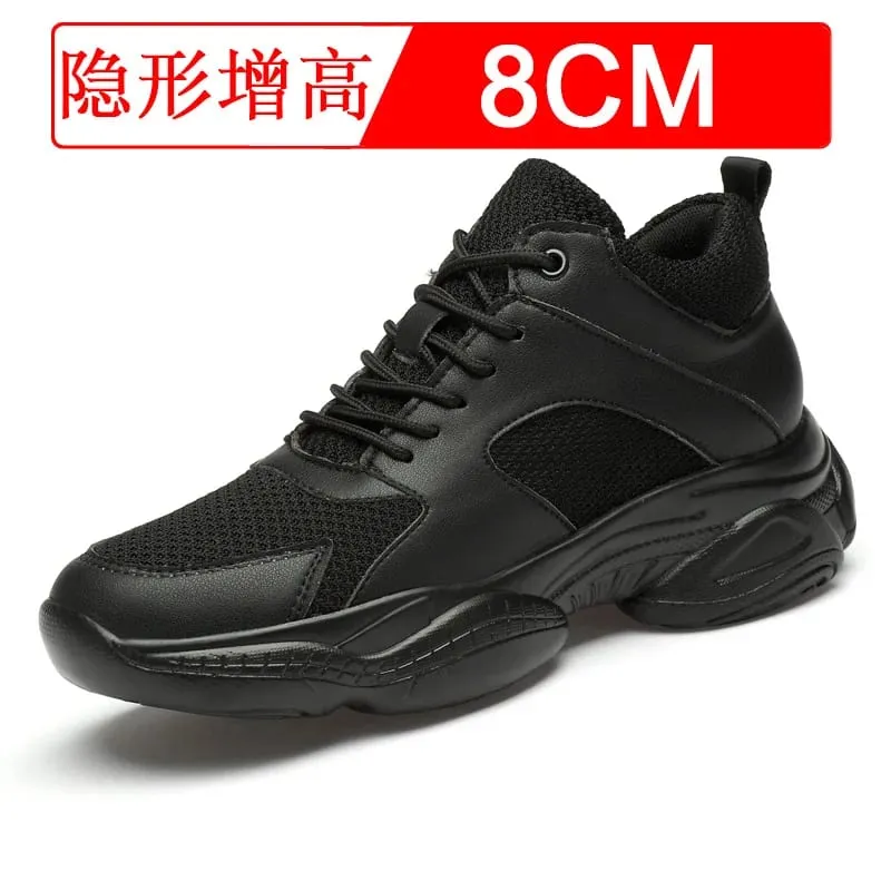 New style invisible height-increasing men's shoes 10CM trendy men's sports and casual shoes
