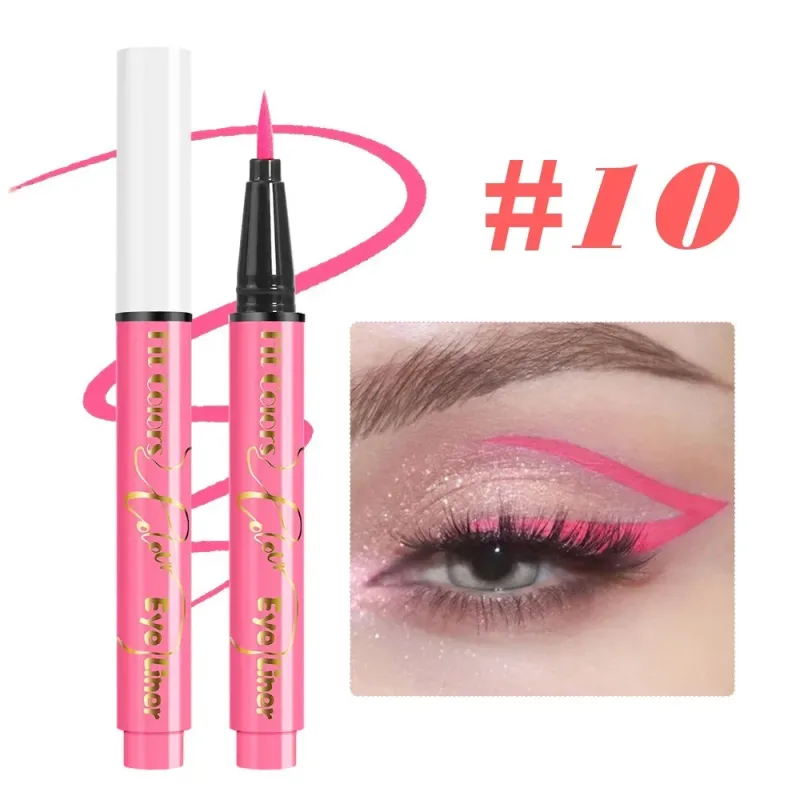 UV Fluorescent Glow Liquid Eyeliner Pen Waterproof Face Color Paint Neon Colorful Halloween Christmas Party Art Stage Eye Makeup — image 16