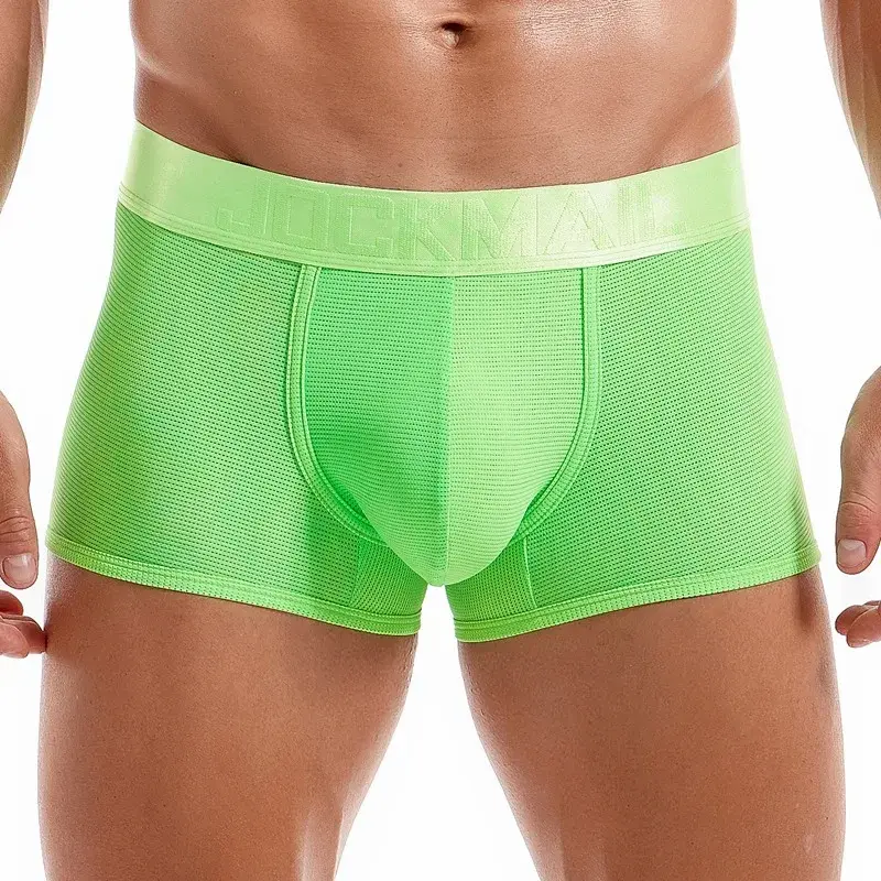 Sexy Underwear Mens Flat Corner Pants Ice Silk Breathable Youth Quadrangle Pants Guard Pants Mesh Quick Drying — image 16