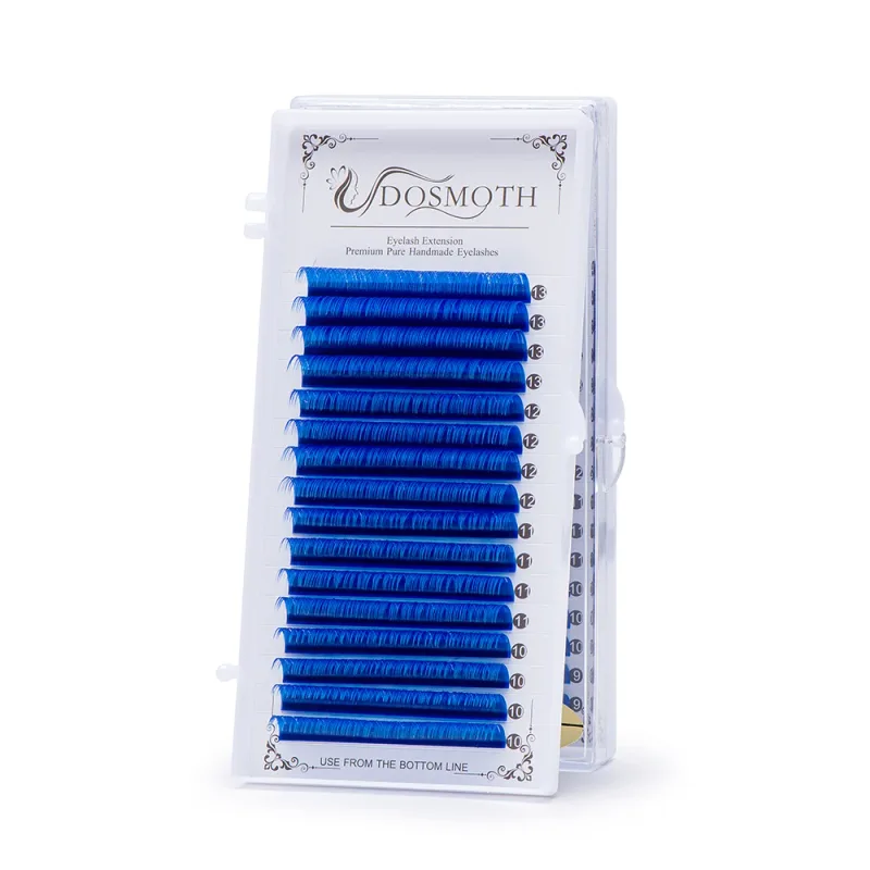 0.07mm Color Brown Soft Eyelash Extensions 16 Rows Mixed False Lashes Purple Blue for Eye Makeup — image 5