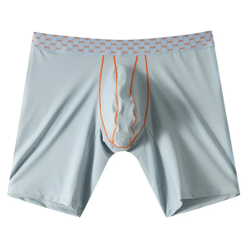 Men's five-point pants contrasting panties ice silk mid-waist breathable men's boxer panties 2519 — image 6