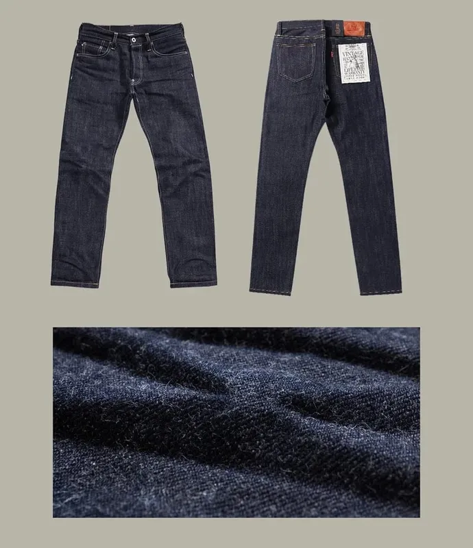Red Tornado 17oz SD-107 Slim Cut Jeans Selvdege Denim Men's Pants Straight Leg — image 8