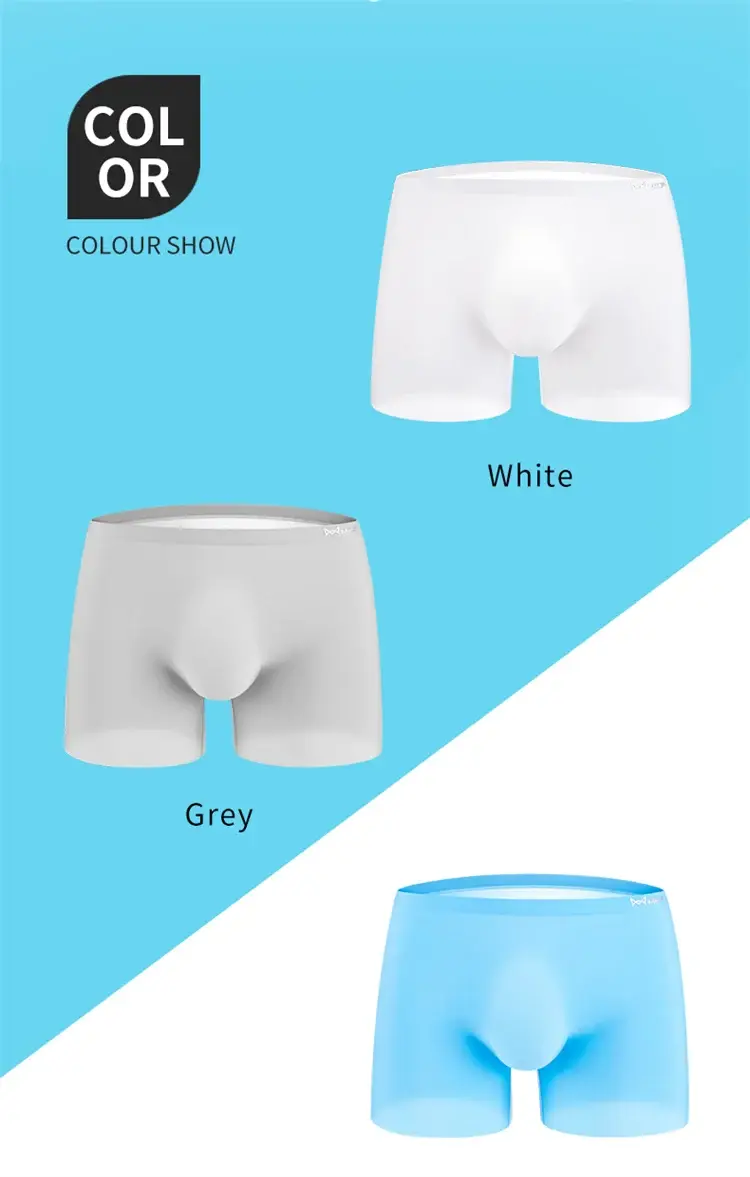 MiiOW 3Pcs Sexy Seamless Boxer Men UnderwearA Graphene Men Boxer Antibacterial Ice Silk Man Underwear Male Boxers MR8052 — image 16