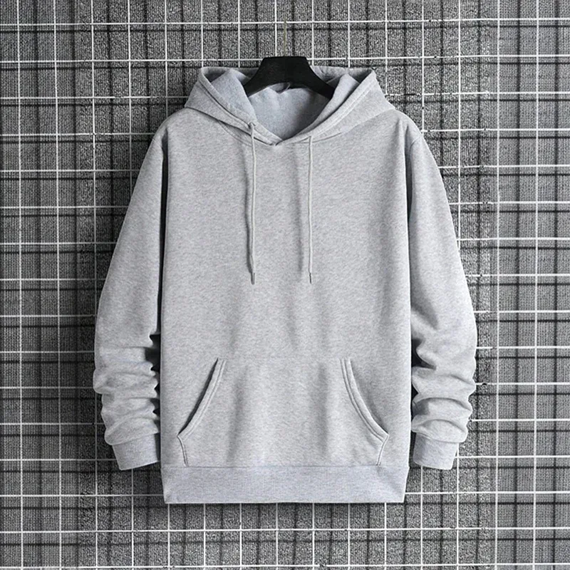 Offres spéciales nouveaux hommes survêtement vêtements couleur unie pulls décontractés Sports de plein air Jogging hommes sweats à capuche de haute qualité vêtements de sport — image 3