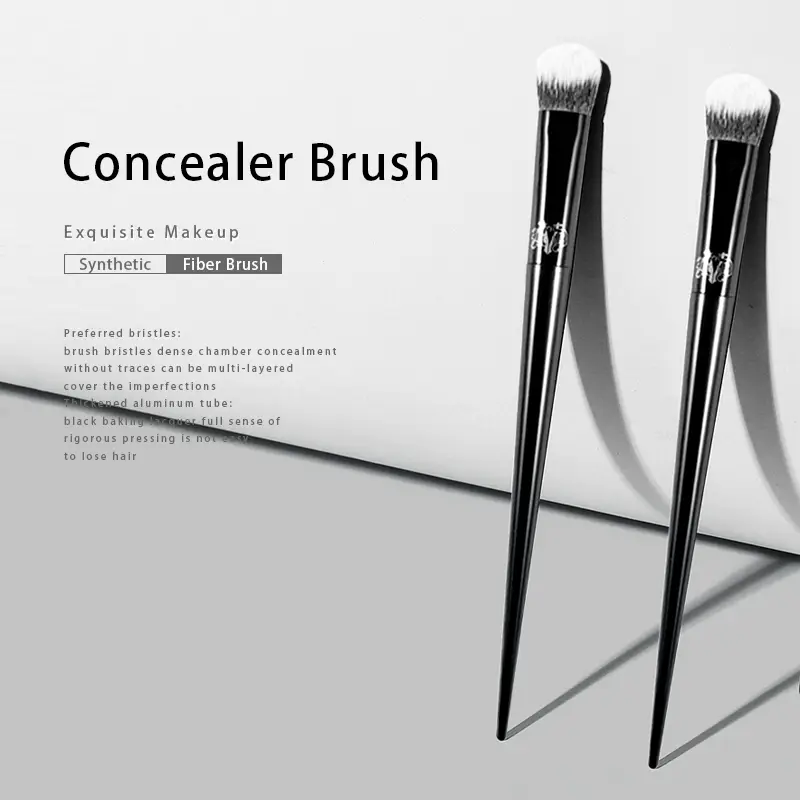 Kat Von D- Makeup Brush 35 Concealer Brush Soft Fiber Hair Elegant Black Handle Brand Makeup Brushes for Woman — image 1