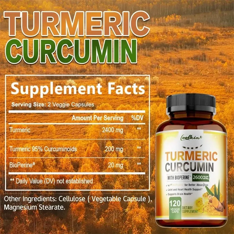 Turmeric Curcumin - Relieve joint pain promote bone growth Supports Joint Inflammation Antioxidant and Digestive Health — image 4