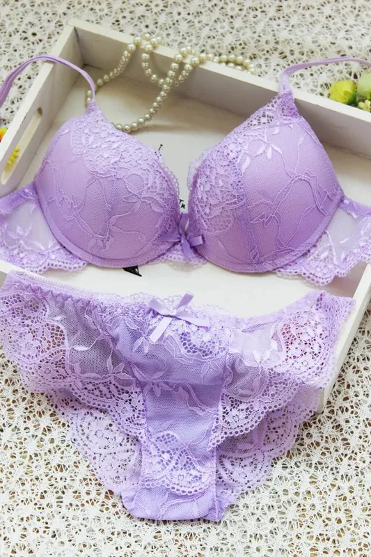 Lingerie Beautiful 2 Pcs Underwear Transparent Lace Exotic Sets See Through Delicate Bilizna Sexy Fancy Intimate — image 6