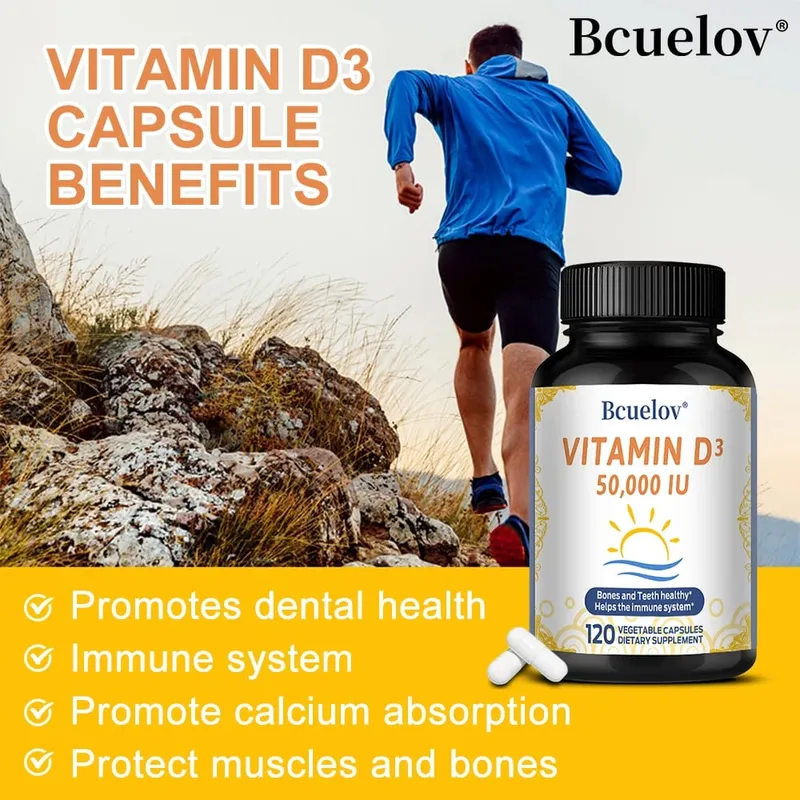 Vitamin D3 50000 IU - Bone Health & Immune Support - Non-GMO Gluten Free - Vitamin D3 Vitamin D Supplement for Men and Women — image 4