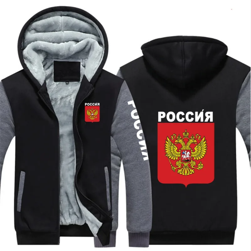 2025 Russia Badge Jacket Autumn And Winter Man's Cold Resistant Mountaineering Clothing Coat Russian Flag Logo Print Hoodies — image 8