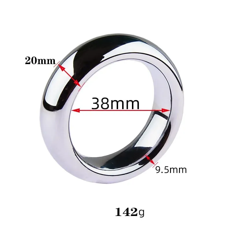 Heavy Ball Stretcher Metal Cock Rings for Men Penis Erection Delay Ejaculation Scrotum Testis Restraint Adult Games Sex Toys — image 8
