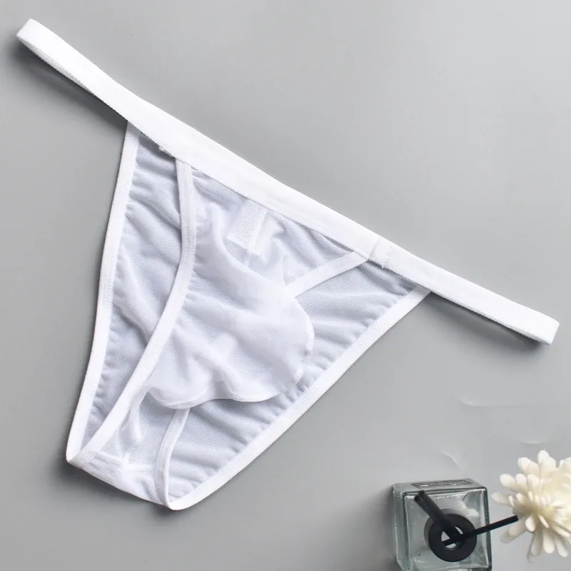 Men's Mesh Briefs Slip Sexy Men Underwear U Pouch Breathable Man Underpants Cuecas Masculinas Quick Dry Gay Bikini Sissy Panties — image 3