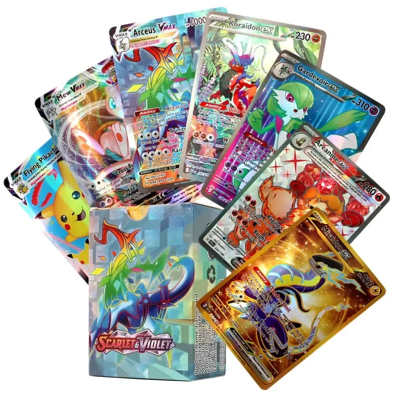 60/100Pcs English Pokemon Card 1996 Year Shining Charizard Pikachu Mewtwo trade Card Kids Pokemon Toy — image 19