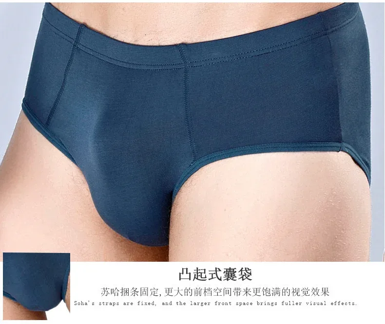 3 Packs Set Plus Size Solid Breathable Men Briefs Sexy Bamboo Fiber Hot Man Undrewear Black Sexy Male Panties New 5XL 6XL 2024 — image 21