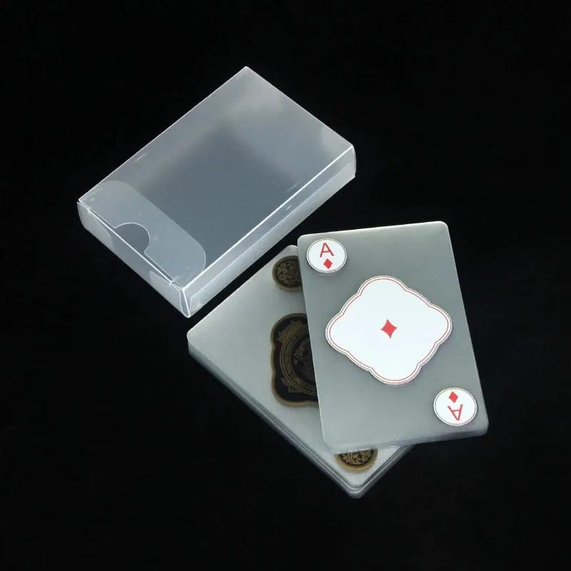 Playing Cards with Transparent PVC Plastic Waterproof Poker Card with A Box Perfect for Blackjack Euchre and Other games — image 5