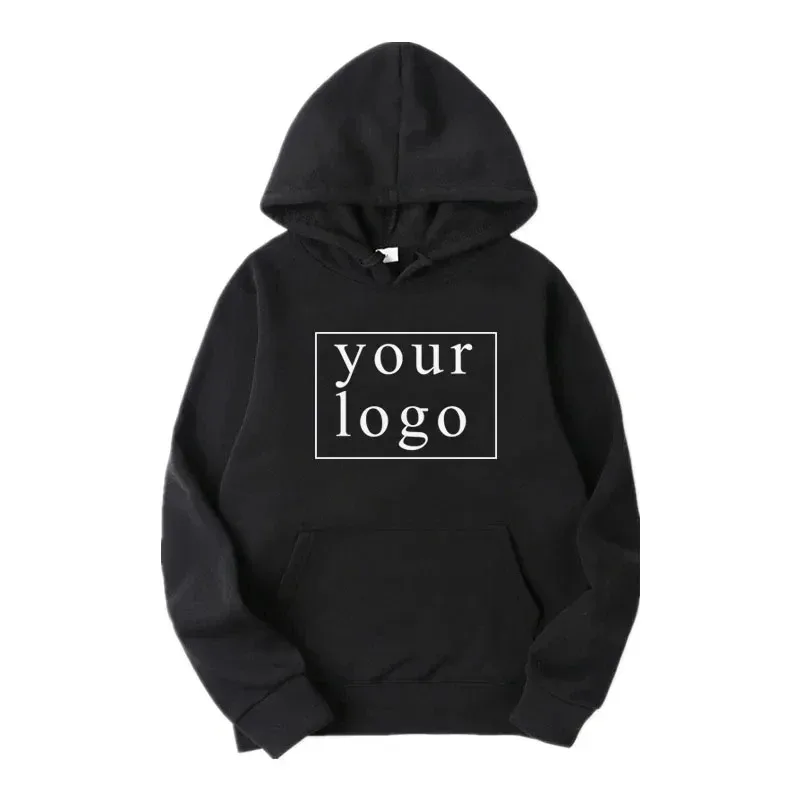 2024 Man Woman Casual Custom Printed Text DIY Hoodie Customized Logo Personalized Hoody Custom Hoodies Text Logo Sweatshirt — image 4
