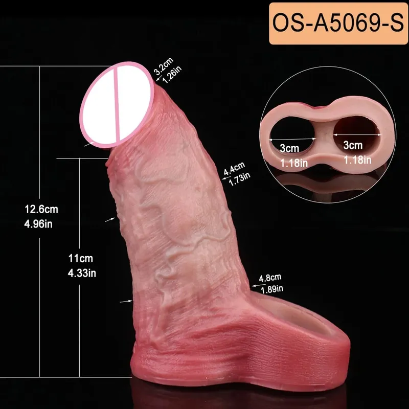 Close Head Realistische Penishülle Sexspielzeug für Männer Verzögerung der Ejakulation Dick Extender für Paare Sex Vergnügen Sexshop — image 23