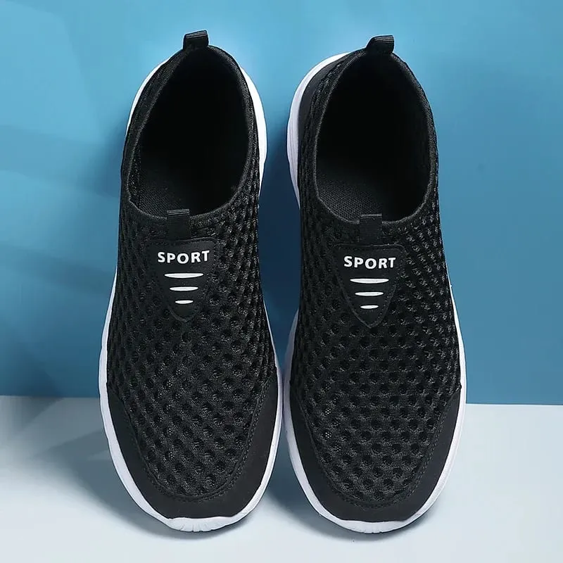 Breathable Men's Casual Sneakers Lightweight Men Vulcanized Shoes Outdoor Male Loafers Soft Big Size Casual Shoes Non-slip Flats — image 2