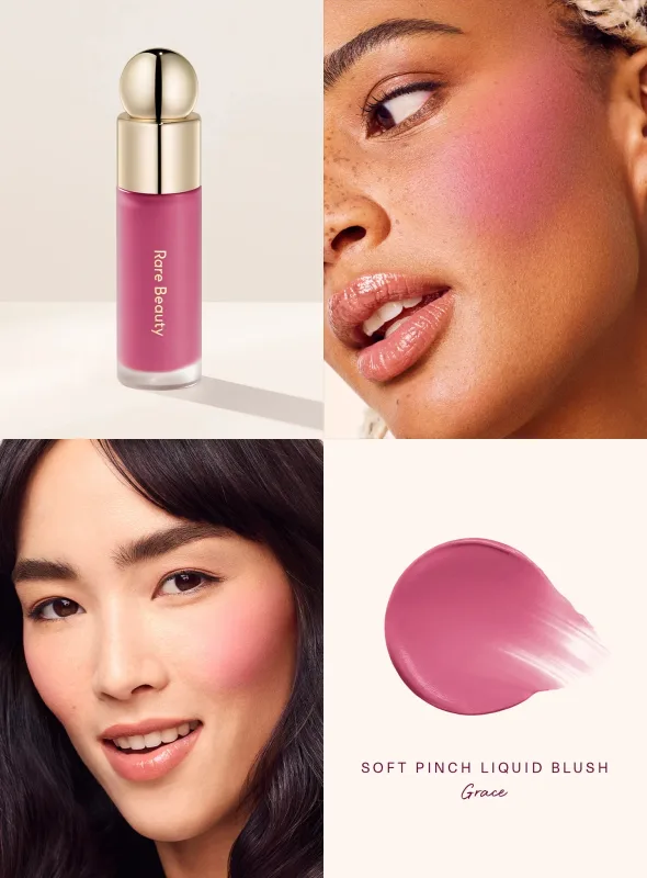 Rare Beauty New Liquid Blush and Liquid Luminizer Bundle Set Enchant Enlighten Hightlighter Happy Joy Lucky Love Hope Blush Gift