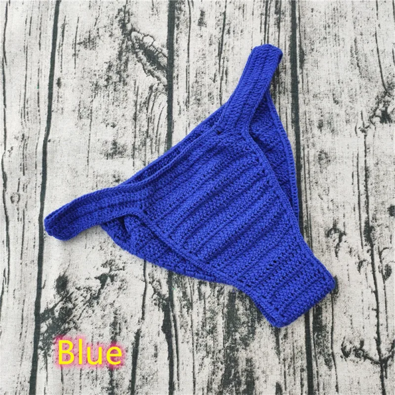 Hot Men Women Breathable Underwear Hand Crochet Low Rise Gstring Swimming Sunbathing Thong Sissy Panties Трусы Мужские — image 10