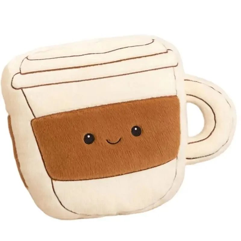 U13F Coffee Bean Plush Doll Soft Short Plush Pillow with PP Cotton Filled Decorative Throw Pillow for Bedroom Couch Desk — image 8