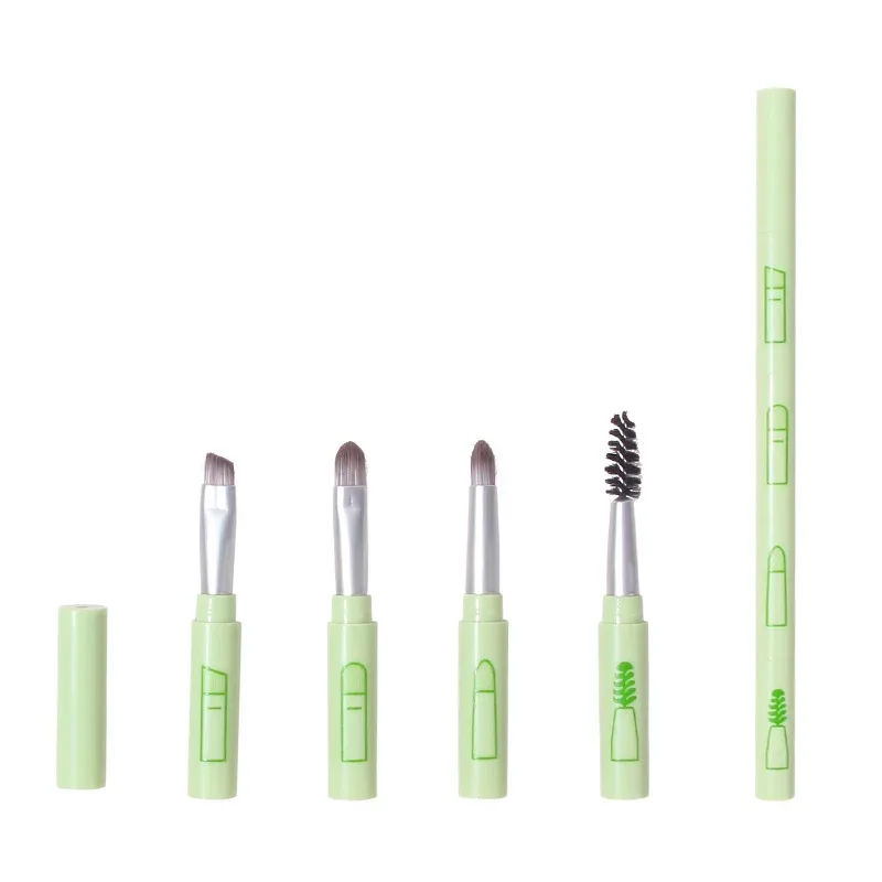 4 IN 1 Multifunctional Makeup Brushes Set Makeup Gadget Detachable Lip Eyeshadow Brush Sponge Eyeshadow Brush for Home Travel — image 5