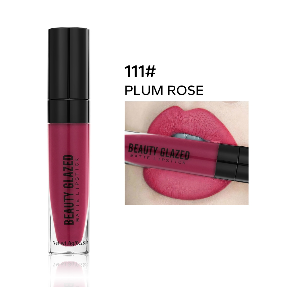 Beauty Glazed 20 Colors Long Lasting Waterproof Matte Lipstick Lip Tint Smooth Lightweight Lip Makeup — image 15
