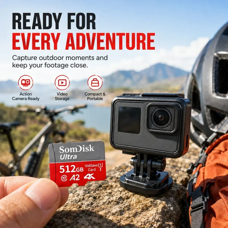 128 GB Micro-SD/TF-Karte, Karte mit großer Kapazität, Klasse 10, bis zu 100 MB/s, wasserdichte Speicherkarte für Kameras/Fahrrekorder — image 2