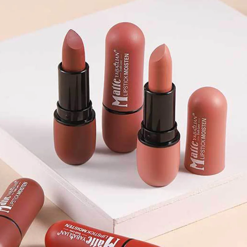 6 Colors Sexy Matte Lipstick Waterproof Long Lasting Color Rendering Non-stick Velvet Lips Contour Pencil Woman Makeup Cosmetics — image 5