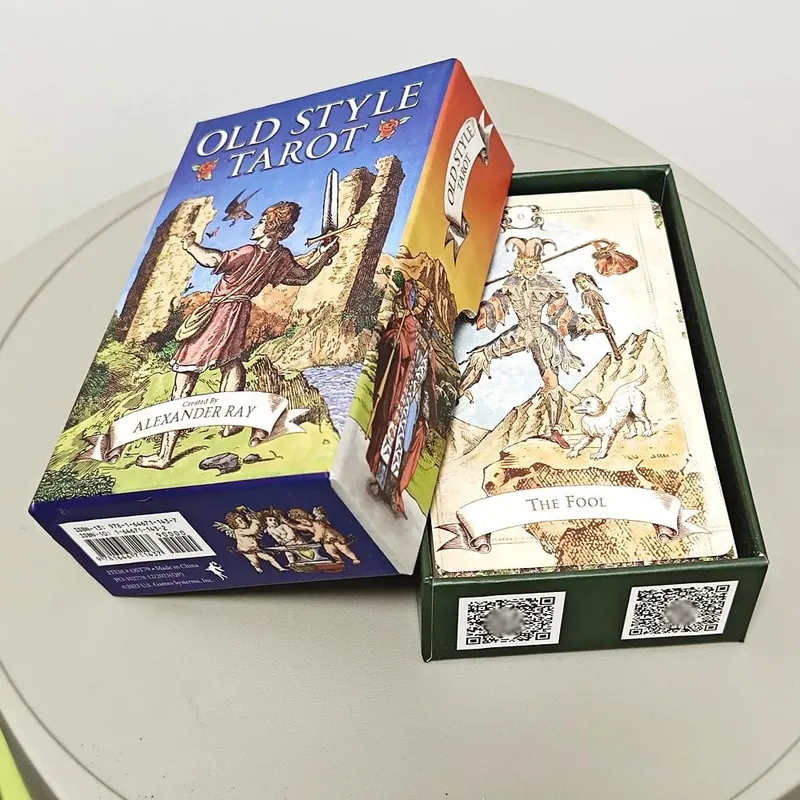Old Style Tarot Deck Double-sided Embossed 79 Pcs Vintage Illustrations Highlight Clear Symbolism Packed In Rigid Box 12*7cm — image 2