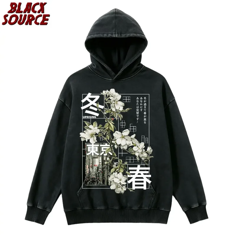 T474 Men's Japanese Style Hoodie, Versatile Casual Pullover Sweatshirt, Comfortable All-Season Top for Daily Wear — image 19