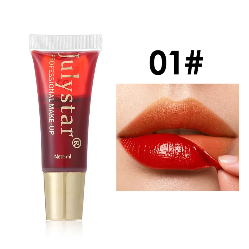 6-color Peel Off Lip Gloss Waterproof Long-lasting Black Red Tear-off Lipstick Liquid Non-stick Cup Moisturizer Lip Stain Makeup — image 11