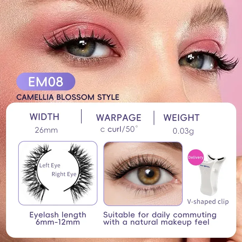 4 stks/1 paar Nieuwe 3 Magnetische Valse Wimpers Gemakkelijk Te Dragen Natuurlijke Zachte Quantum Magneet Oogmake-up Tool met Applicer Lijm Gratis — image 15