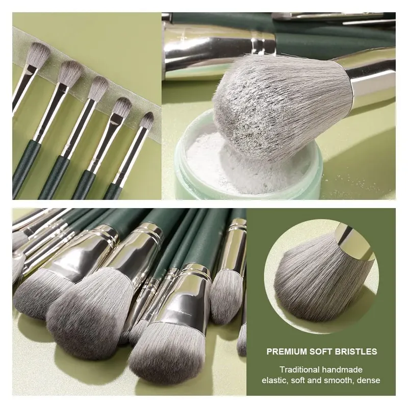 10/14Pcs Makeup Brushes Set EyeShadow Foundation Women Cosmetic Loose Powder Blush Super Soft Blending Make Up Brush Beauty Tool — image 5