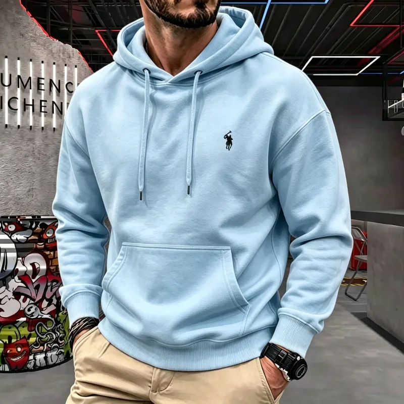 Áo Trùm Đầu Nam Cao Cấp Dài Tay Thu Đông 2026 Thời Trang Sang Trọng Thêu Ngựa Golf Top Áo hoodie Nam Quần Áo