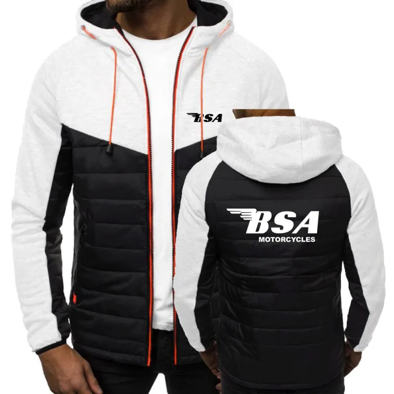 Veste à capuche en coton pour hommes, nouveau Bsa motos, 7 couleurs, fermeture éclair, sweat-shirt décontracté, Patchwork, manteau à manches longues, 7 couleurs, 2023