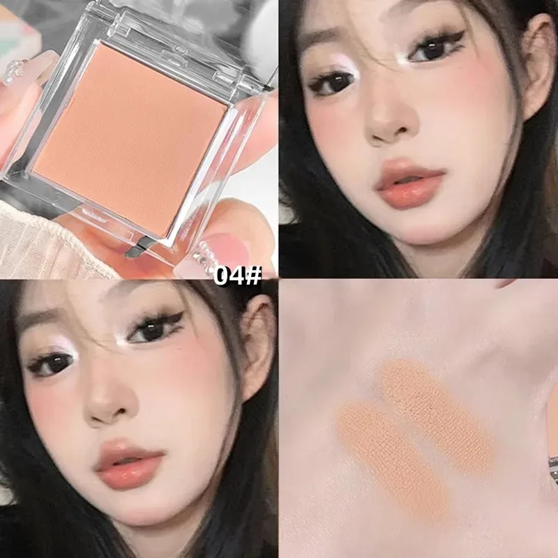Matte Pure White Face Highlighter Palette Monochrome Pearly Jade Eyeshadow Highlighter Naturally Brightening Contouring Makeup