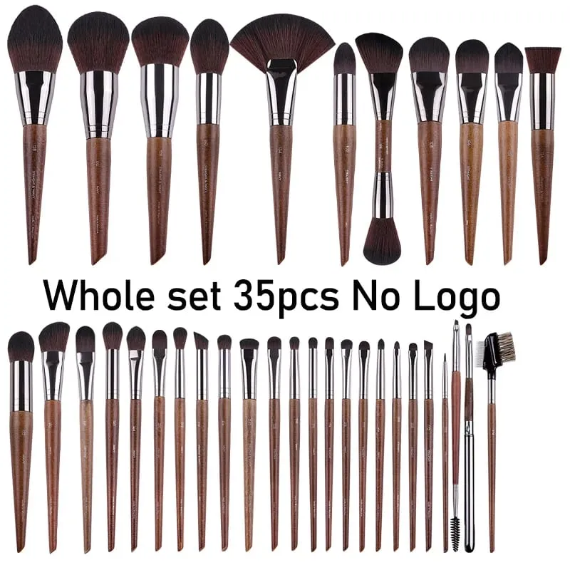 Natural wood Eye Makeup brushes whole set Pro Crease Eyeshadow Make up kit smudge highlighter eyebrow Lip lash brush practical