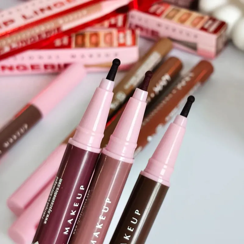 NYX Lip Oil & Latest Stain Ballpoint Felt Tip Lip liner for Precise No-bleed Nude Perfection in Twelve Shades Makeup For Woman — image 4