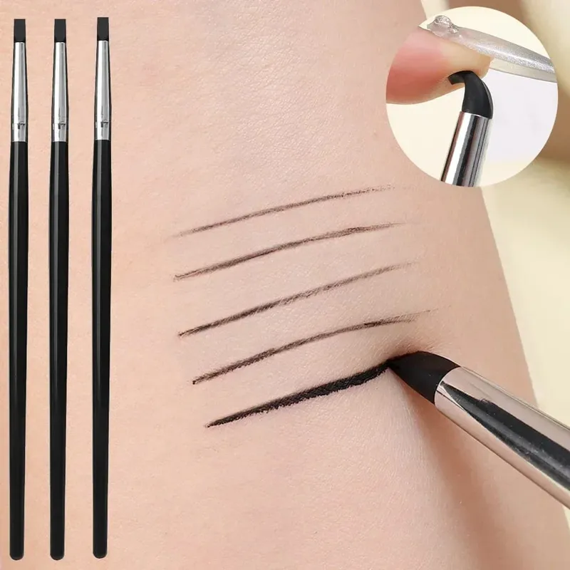 Escova de delineador de silicone lâmina multiuso sobrancelha batom pincéis fáceis de usar caneta de pintura de unhas olhos moldar ferramentas de modelagem — image 3
