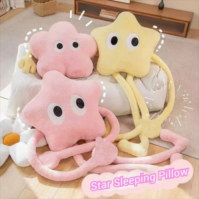 New 110cm Star Plush Pillow Plush Soft Big Eyes Star Doll Throw Pillow Home Decor — image 2