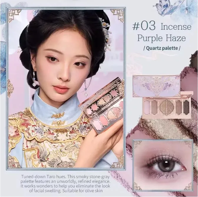 Flower Knows Bunny Garden Collection 6-Color Makeup Eyeshadow Contour Palette Eye Brush Puff Set Eye Glitter Korean Makeup Kit — image 12