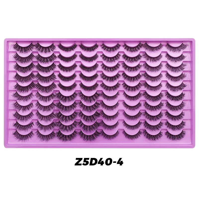 40 Pairs Volume Strip Lashes Faux Mink False Eyelashes Kit Cosmetics Soft Fake Volume Eyelash Extensions Wholesale