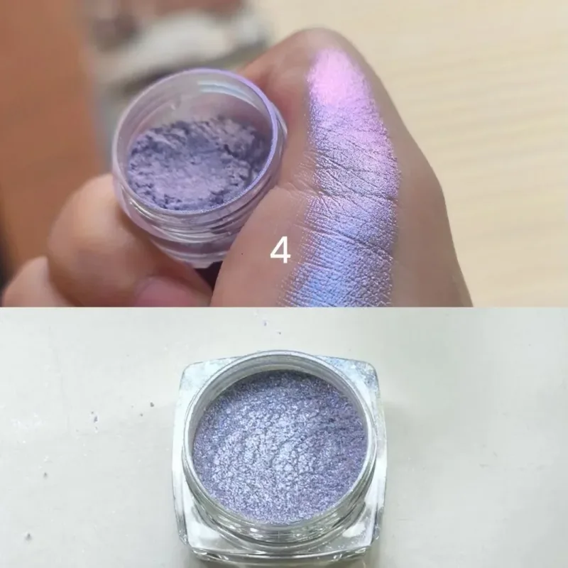 Glitter Eyeshadow Powder Long Lasting Chrome Chameleon Holographic Eyeshadow Powder Pigment Eye Makeup For Women Cosmetic — image 11