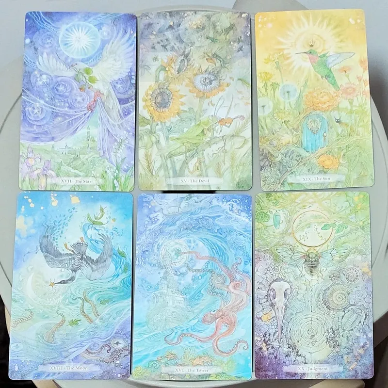 Verdance Tarot pakli merev dobozban 78 db Lyrical természet ihlette RWS Tarot kártyák Dupla dombornyomott karton 12*7cm — image 6