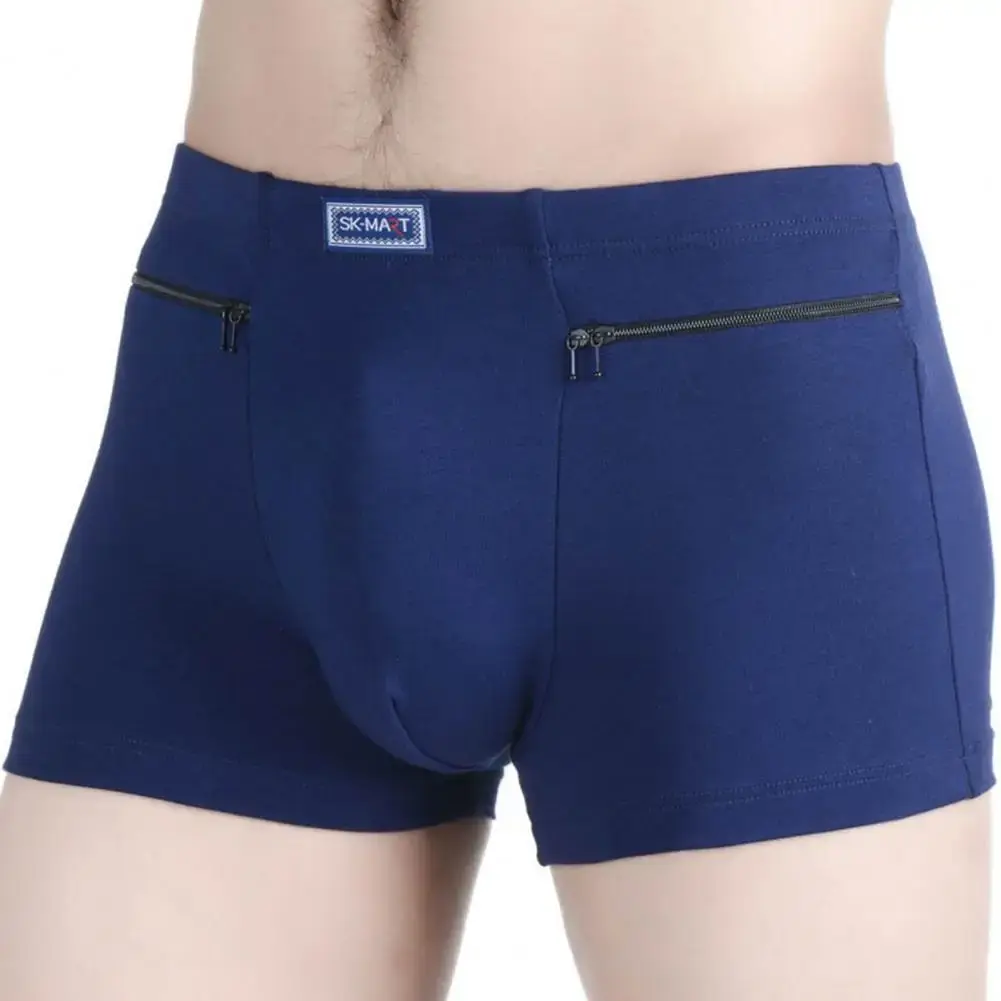 Ropa interior con bolsillos para hombre, calzoncillos bóxer antirrobo, bragas elásticas sin costuras para hombre, pantalones cortos de algodón con forma de U, calzoncillos para uso diario — image 12