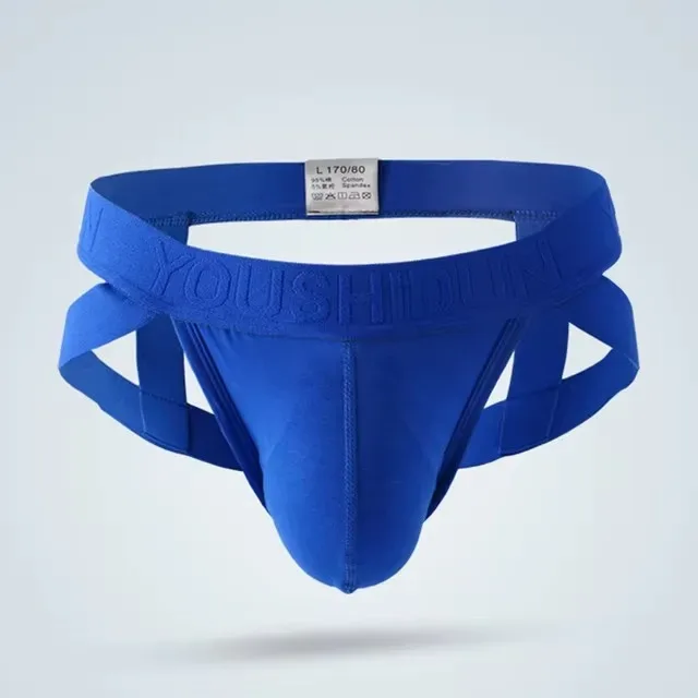 1 PCS New Men Sexy Low Rise Panties G-strings Thong Jock Strap Underwear Briefs Convex Pouch Underpants Gays Clothes Lingerie — image 1