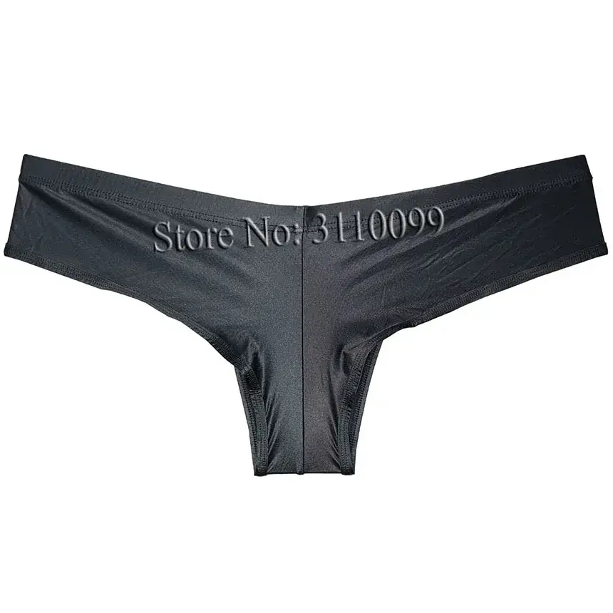Men's Shiny Silk Mini Bikini Boxer Briefs Underwear Enhance Pouch Bikini Boxers — image 2