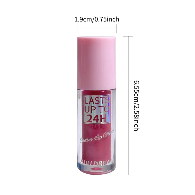 Flowing light Glitter Lip Glaze Long Lasting Lip Gloss Waterproof Liquid Lipstick Makeup Lip Oil Lip Tint Moisturizing — image 4