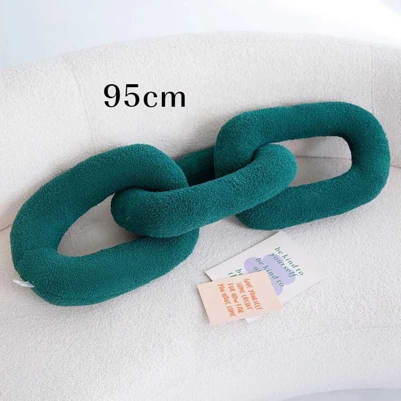 60-95CM Creative Iron Chain & Knot Pillow Stuffed Soft Sofa Cushion Nordic Style Home Plush Decoration Irregular Shaped Plush — image 23