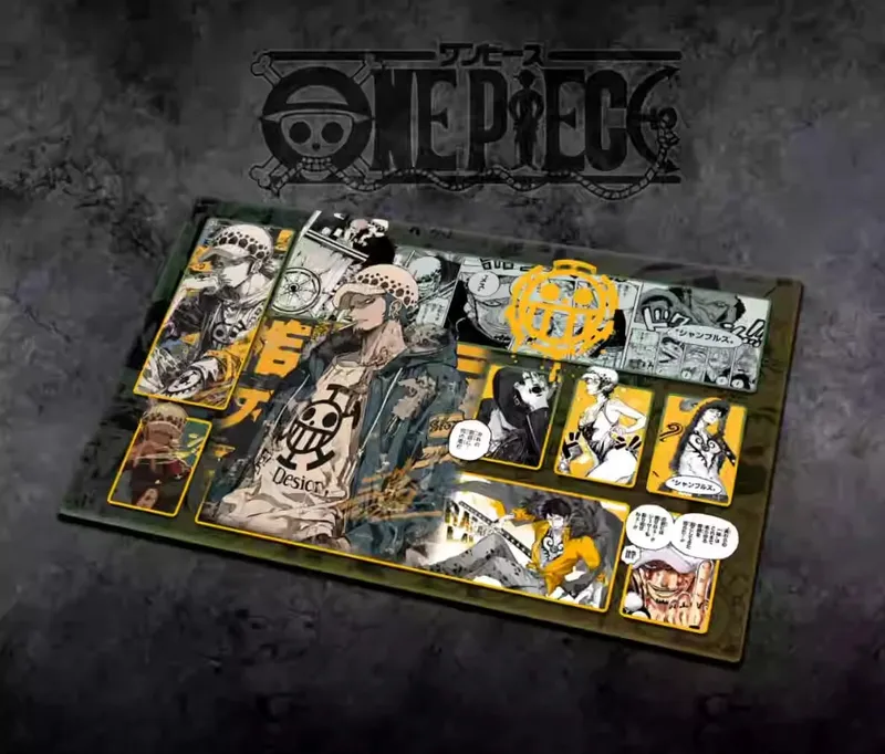 60*35cm Anime One Piece OPCG GAME Card PlayMat Comic Series New Four Emperors Teach Shankusu Buggy Luffy Chopper Collection Toys
